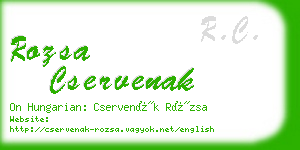 rozsa cservenak business card